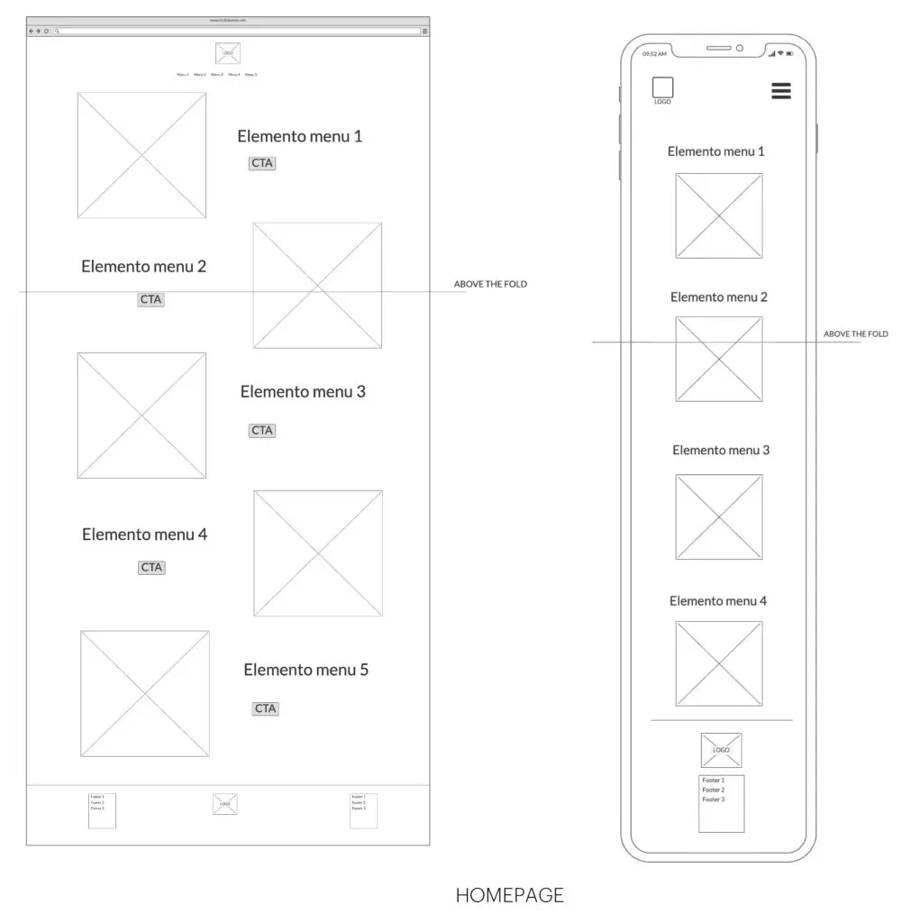 Wireframes low balsamiq